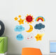 Kawaii Cute Weather Icon Wall Stickers Wall Decal
