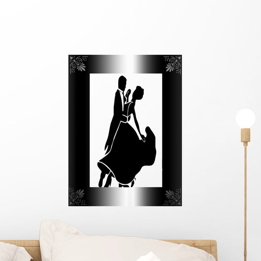 Ballroom Dancers Framed Wall Decal