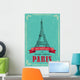 Eiffel Tower for Retro Wall Decal