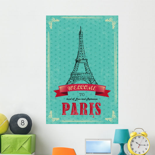 Eiffel Tower for Retro Wall Decal