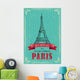 Eiffel Tower for Retro Wall Decal