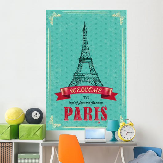 Eiffel Tower for Retro Wall Decal