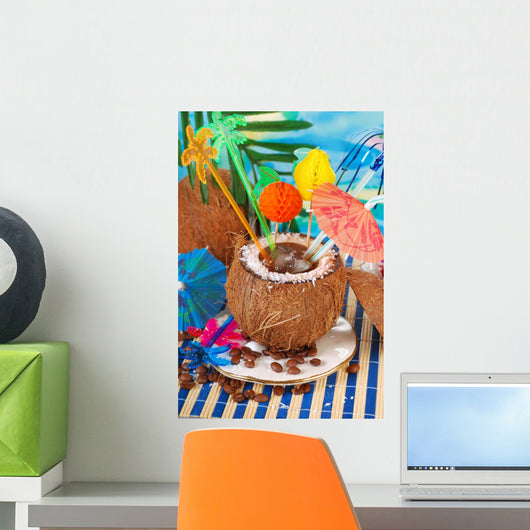 Iced Coffee Served Coconut Wall Decal
