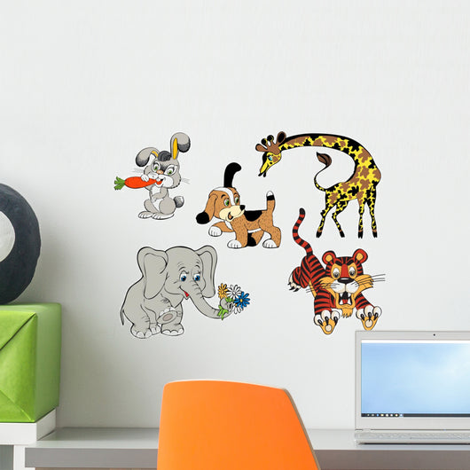 Elephant Tiger Giraffe Wall Stickers Wall Decal
