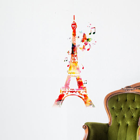 Colorful Vector Eiffel Tower Wall Decal