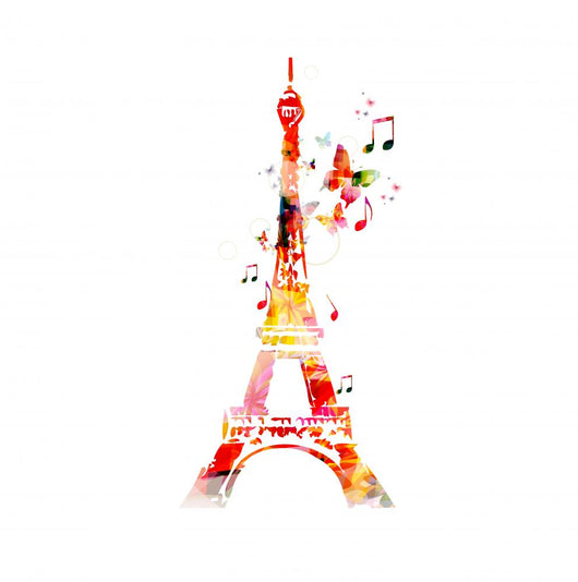 Colorful Vector Eiffel Tower Wall Decal