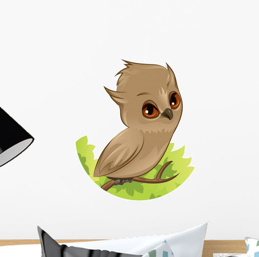 Owl Branch Wall Decal