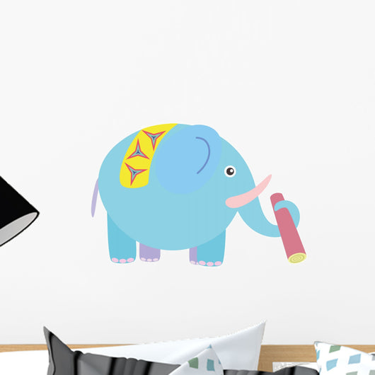 Cute Cartoon Elephant Wall Decal
