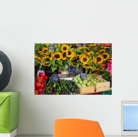 Sunflowers and Vegetables for Wall Decal