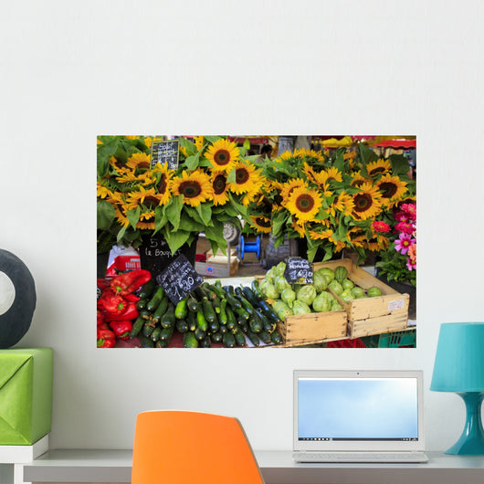 Sunflowers and Vegetables for Wall Decal