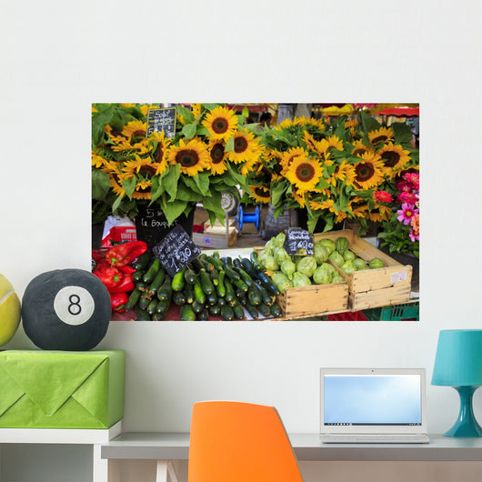 Sunflowers and Vegetables for Wall Decal