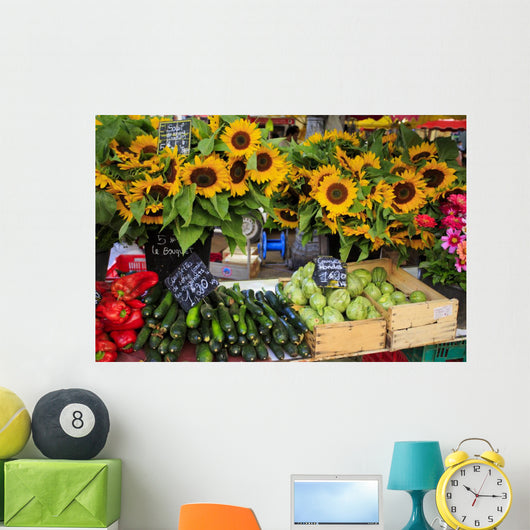 Sunflowers and Vegetables for Wall Decal