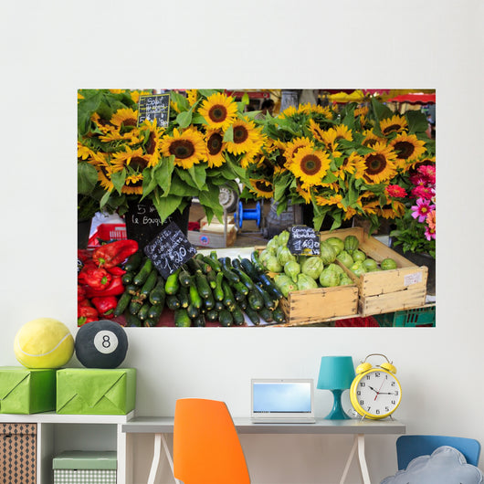 Sunflowers and Vegetables for Wall Decal