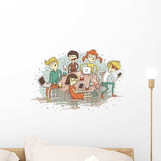Global Village Cartoon with Wall Decal