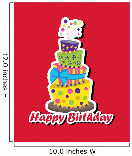 Birthday Card with Topsy-turvy Wall Decal
