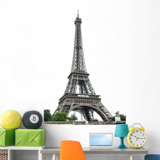 Eiffel Tower over White Wall Decal