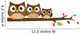 Owls Family Sat Tree Wall Decal