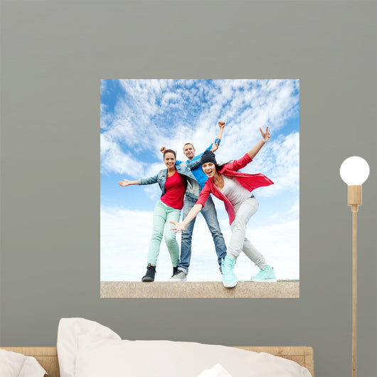 Group Teenagers Dancing Wall Decal