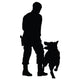 Police Dog with Handler Silhouette Wall Decal