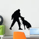 Police Dog Training Silhouette Wall Decal