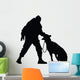 Police Dog Training Silhouette Wall Decal