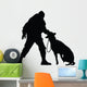 Police Dog Training Silhouette Wall Decal