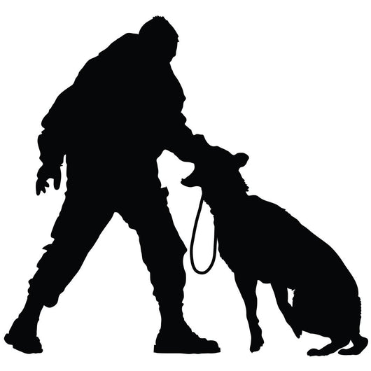 Police Dog Training Silhouette Wall Decal