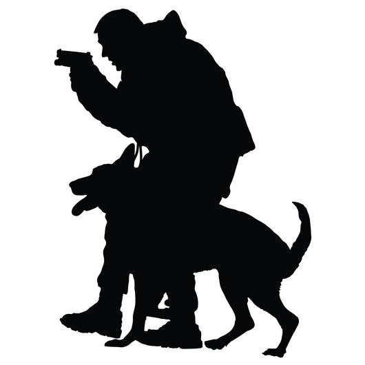 Police Dog on Patrol Silhouette Wall Decal