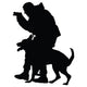 Police Dog on Patrol Silhouette Wall Decal
