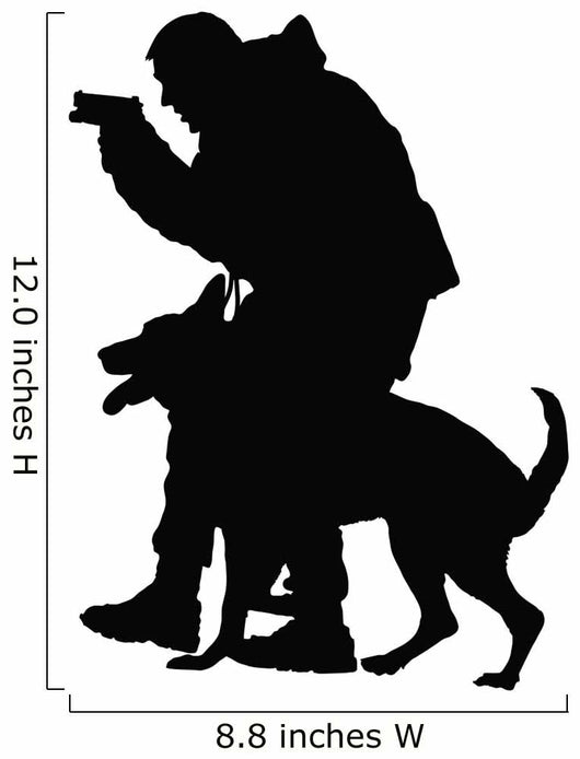 Police Dog on Patrol Silhouette Wall Decal