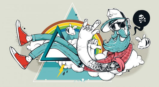 Abstract Graffiti Hipster Wall Decal