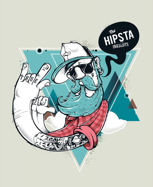 Hipster Graffiti Character - Hipsta Inkblots Wall Decal