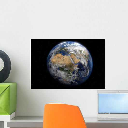 Planet Earth Centered African Wall Decal