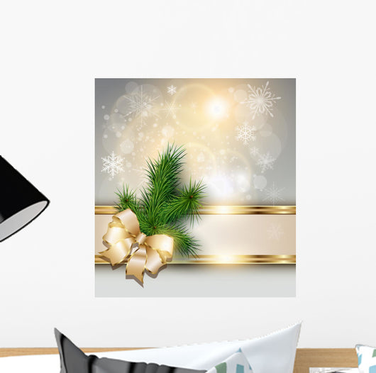 Christmas with Snowflakes and Wall Decal