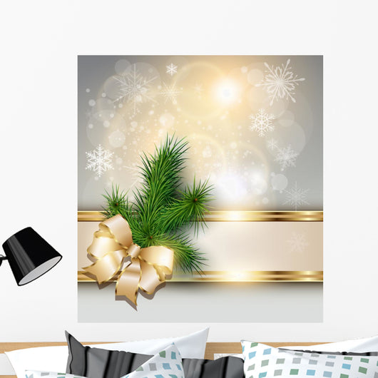 Christmas with Snowflakes and Wall Decal