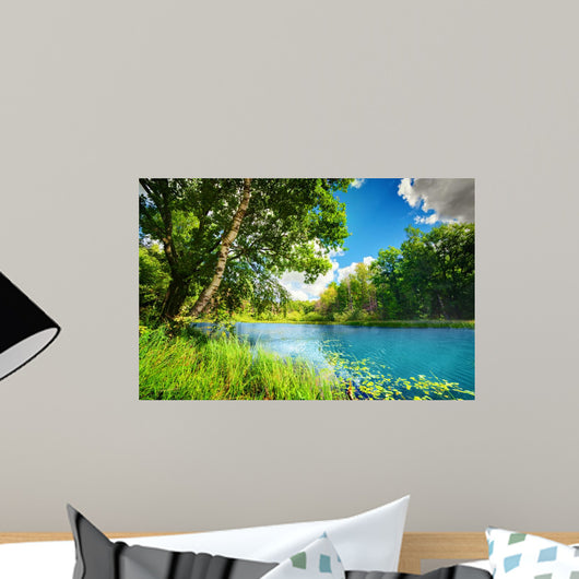 Clean Lake Green Spring Wall Decal