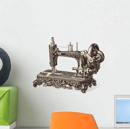 Vintage Sewing Machine Wall Decal