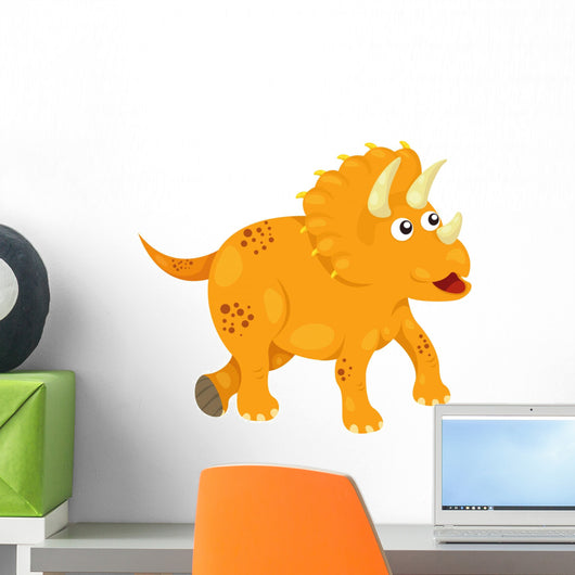 Illustration Dinosaur Triceratops Dino Wall Decal
