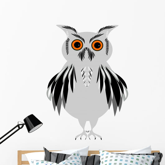 Grey Owl Wall Decal