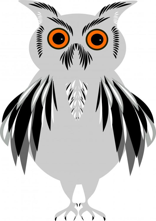 Grey Owl Wall Decal
