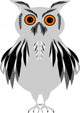 Grey Owl Wall Decal