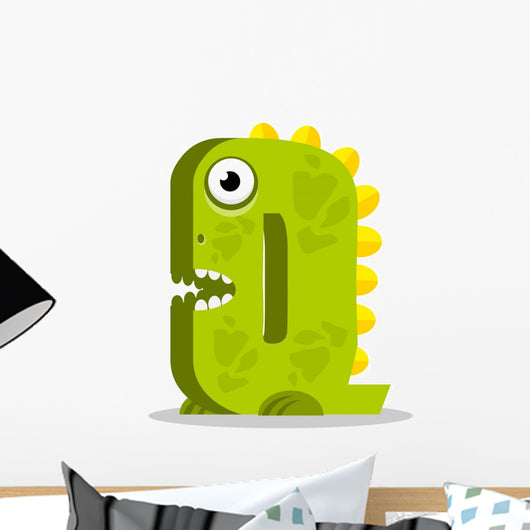 Letter Q Monster Wall Decal