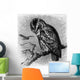 Bird Owl Hibou Eule Wall Decal