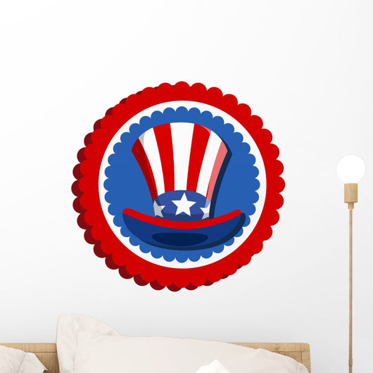 4th July Uncle Sam Wall Decal