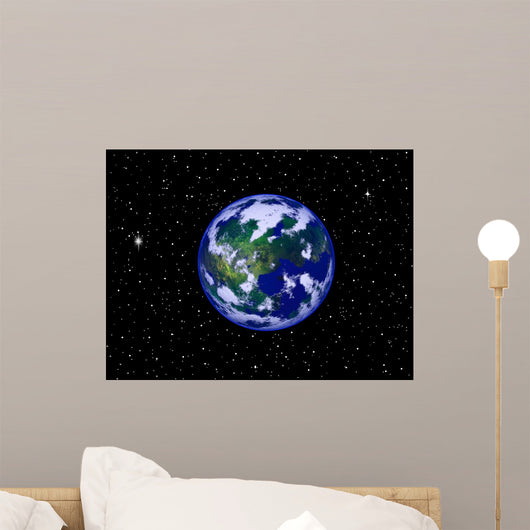 Earth Illustration Wall Decal