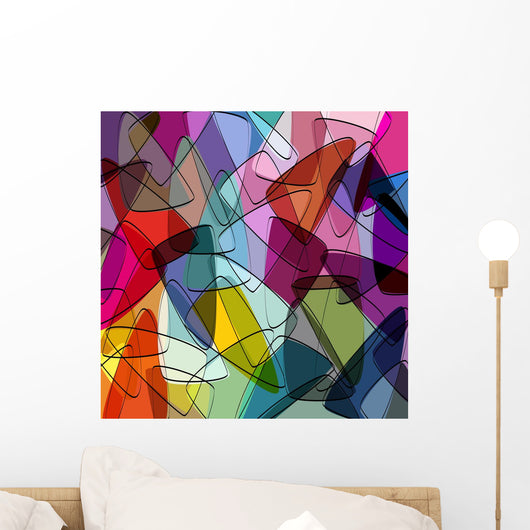 Abstract Colorful with Triangle Wall Decal