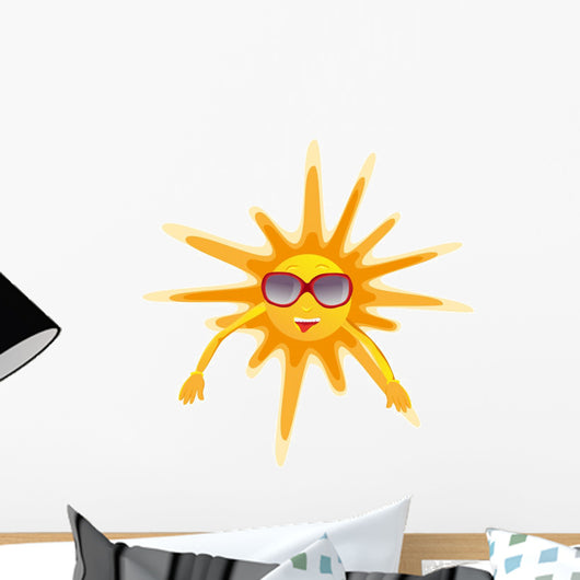 Cool Sun with Shades Wall Decal