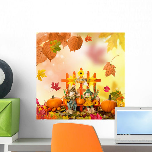 Small Scarecrows Fall-Autumn Wall Decal