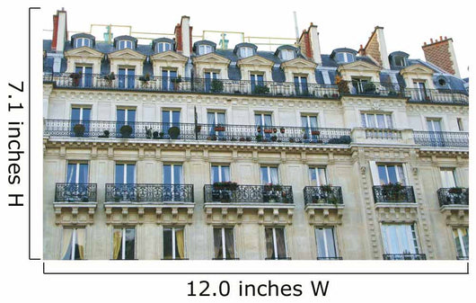 White Building with Iron Wall Decal