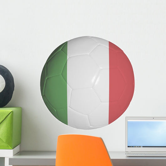 Italian Flag Graphic Soccer Wall Decal